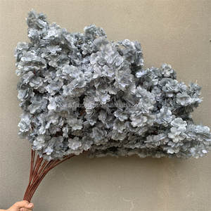 E-130 Vente En Gros Populaire Grand Bouquet De <span class=keywords><strong>Fleurs</strong></span> De Cerisier Décor De Bureau À Domicile Sakura Fleur Artificielle <span class=keywords><strong>Fleurs</strong></span> Grises - Product Image 1