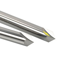 Fraise à chanfreiner en carbure monobloc HRC55 à 3 dents pour l'usinage de l'acier et de l'aluminium, fraise à chanfreiner droite 45/60/90/120 °
