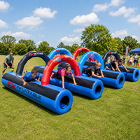 Parcours d'obstacles gonflable commercial NBINFLATABLE en PVC 5k avec une capacité de 50 à 200 personnes pour les événements sportifs en plein air et les activités familiales