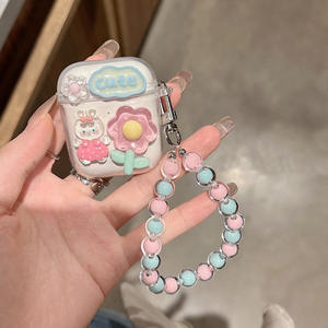 Pulsera con cuentas de dibujos animados de oso y Flor de mariposa de cristal adecuada para Apple 4th Generation Earphone Case - Product Image 4