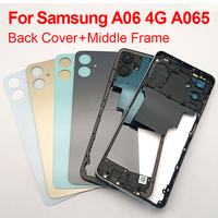 Casing HP A065, Frame Tengah Pengganti, Cover Baterai Belakang A06 4G, Pintu Belakang dengan Lensa Kamera untuk Samsung Galaxy