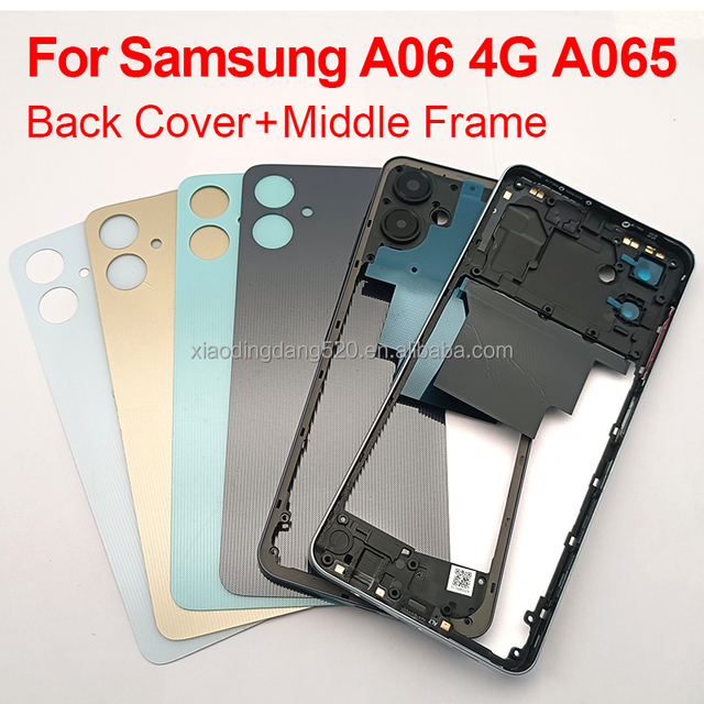 A065 Mobile Phone Housing Case Middle Frame Replacement A06 4G Back Battery Cover Rear Door With Camera Lens for Samsung Galaxy