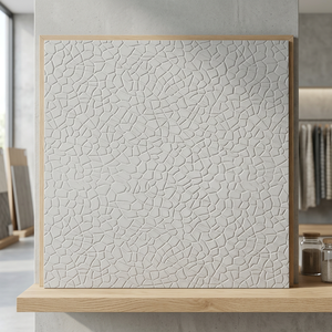 Plaque de plafond suspendue en fibro-ciment Amplus OCEAN White Square, imperméable, design texturé moderne - Product Image 4