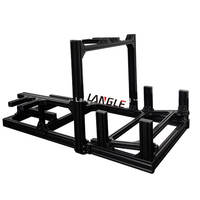 Simulador de Conducción Simple y Inteligente con Volante, Plataforma de Carreras Sim, Perfil de Aluminio Extruido con Ranura en T de 40*80, Color Negro