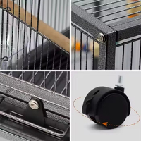 Cage à oiseaux portable pour la reproduction, en métal fin, pour animaux de compagnie, cage de voyage pour perroquets, nid, jaula para loros, cage à oiseaux