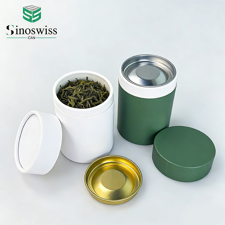 Customized Luxury Food Grade Cylinder Cardboard Loose Leaf Tea Paper Tube Packaging Round Paper Tube for Tea Coffee Packaging