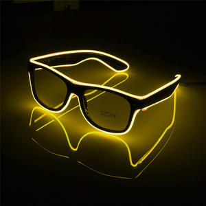 Gafas de Fiesta Brillantes al por Mayor, Unisex, para Hombre y Mujer, Regalo, Gafas LED con Cable EL Rojo, Verde y Amarillo - Product Image 3