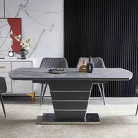 Ensemble de table à manger extensible 10 places de style nordique de luxe moderne forme ovale pour la maison hôtel restaurant ou salle à manger utilisation