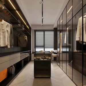 Armoire moderne en verre pour chambre à coucher, dressing sur mesure, organisateur personnalisable, armoire, dressing, villa - Product Image 2