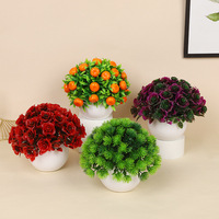 Vente en gros transfrontalière de centres de table en verdure artificielle en plastique de haute qualité, style Instagram, 18x16, pour salons