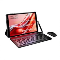 Tablette 10,1 pouces avec clavier, Android 15, processeur cinq cœurs, 8 Go de RAM, 32 Go de ROM, Wi-Fi 6 double bande 5G, 5-7 heures d'autonomie
