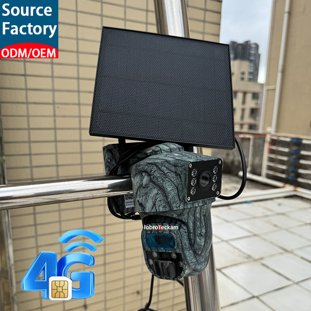 4G LTE Cellular Security Camera Solar Wifi Security Camera Outdoor Wireless With SIM Card Color Night Version Motion Detection