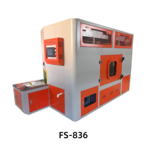 เครื่องทำรองเท้า FS-836 ชิ้นส่วนประกอบมอเตอร์ แบริ่ง เฟือง สำหรับหนัง EVA PVC  380V พร้อมเครื่องทำความเย็น - Product Image 2