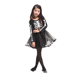 Costume da Scheletro Diabolico per Bambini e Donne, Vestito da Teschio per Feste a Tema - Product Image 4
