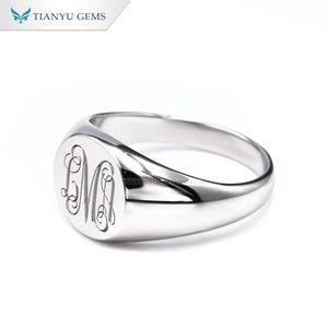 แหวนตราประทับทองคำ 14K สำหรับผู้ชาย TIANYU GEMS แบบคลาสสิก ไม่มีประดับเพชร ใช้ได้ทุกวัน - Product Image 2