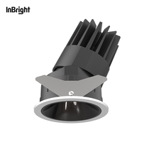 Spot LED encastré anti-éblouissement en aluminium, faisceau étroit réglable, IP65, moderne, pour hôtel, 8W 18W 25W