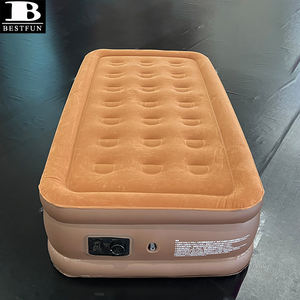 ที่นอนลมแบบพองลมขนาดทวิน พร้อมปั๊มลมไฟฟ้าในตัว เตียงลมยกสูง เฟอร์นิเจอร์พกพาสำหรับแขก - Product Image 1