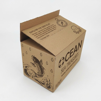 Boîte d'expédition en carton ondulé E-Flute personnalisée avec bande de déchirement et fermeture auto-adhésive pour l'expédition e-commerce