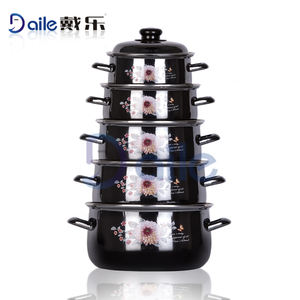 Ensemble d'ustensiles de cuisine en émail, en acier au carbone, avec décalcomanie personnalisable, offre spéciale, 5 pièces - Product Image 4