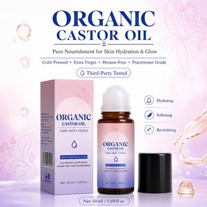 Aceite <span class=keywords><strong>de</strong></span> Ricino Orgánico Natural Prensado en Frío, Hidratante, Reparador <span class=keywords><strong>de</strong></span> <span class=keywords><strong>la</strong></span> Barrera Cutánea, Suavizante, con Aceite <span class=keywords><strong>de</strong></span> <span class=keywords><strong>Rosa</strong></span> <span class=keywords><strong>Mosqueta</strong></span> y Cuarzo <span class=keywords><strong>Rosa</strong></span>, 50 ml - Product Image 3