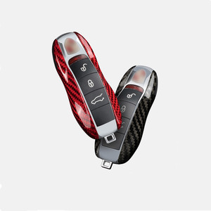 Coque de porte-clés de voiture en Fiber de carbone t-carbon pour <span class=keywords><strong>Porsche</strong></span> <span class=keywords><strong>clé</strong></span> de protection accessoires intérieurs de voiture - Product Image 3
