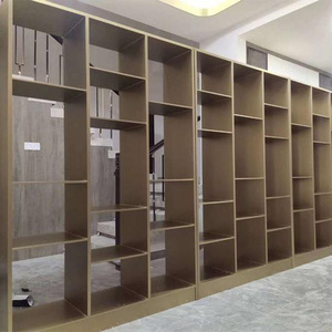 Vetrina in Acciaio Inossidabile per Soggiorno, Mobile Angolare per Esposizione di <span class=keywords><strong>Oggetti</strong></span> e Decorazioni - Product Image 1