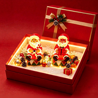 Décoration de Noël Père Noël en PVC et Fer, Veilleuse Ambiante, Cadeau Festif, Fabriqué en Chine
