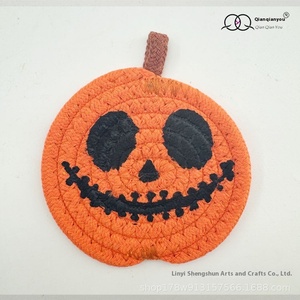 Dessous de verre citrouille tissé personnalisé Halloween napperon décorations de fête en corde de coton transfrontalière pour les occasions festives - Product Image 5