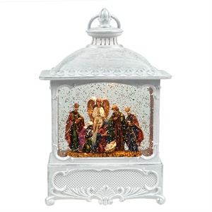 MELODY Scène <span class=keywords><strong>de</strong></span> Nativité Animée Musicale avec Lanterne LED et Globe <span class=keywords><strong>de</strong></span> Neige – Décoration <span class=keywords><strong>de</strong></span> <span class=keywords><strong>Noël</strong></span> - Product Image 2