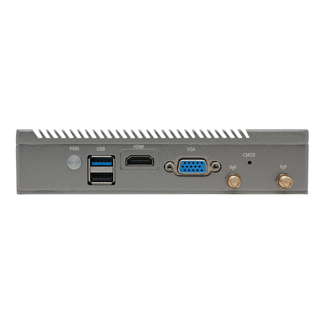 Fanless Industrial Mini PC Intel 4 Core 4 LAN 4 COM RS232 Dual Display Embedded Box Gateway Industrial Pc for Windows