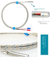 Sonde thermocouple de type K à tige polie, sonde de détection de température, capteur de température Pt100 de type broche EJT