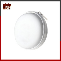 Étui de rangement pour écouteurs en cuir PU rond petit et rigide, étui pour écouteurs en EVA pour câble, écouteurs
