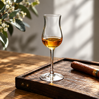 Verre de dégustation de whisky Tulip en cristal pour spiritueux, brandy, cognac, bar, restaurant, avec logo personnalisé, vente en gros