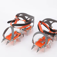 Crampons de survie YAMA durables et de haute qualité à 12 dents antidérapants en acier inoxydable pour la randonnée hivernale sur neige pour hommes