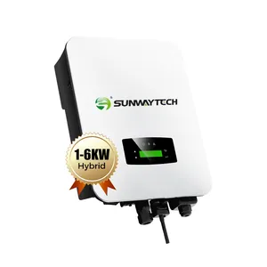 Sunway Inverter tenaga surya hibrid, Inverter tenaga surya hibrida 5kW daya 230V 5kW 2KW MPPT, perdagangan dengan efisiensi 99% dan kelas IP65