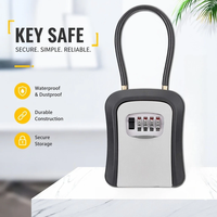 Coffre-fort de voyage extérieur/intérieur sécurisé en métal avec serrure à combinaison suspendue, code à 4 chiffres, serrure électronique à clé, rouge, noir, gris, LOGO