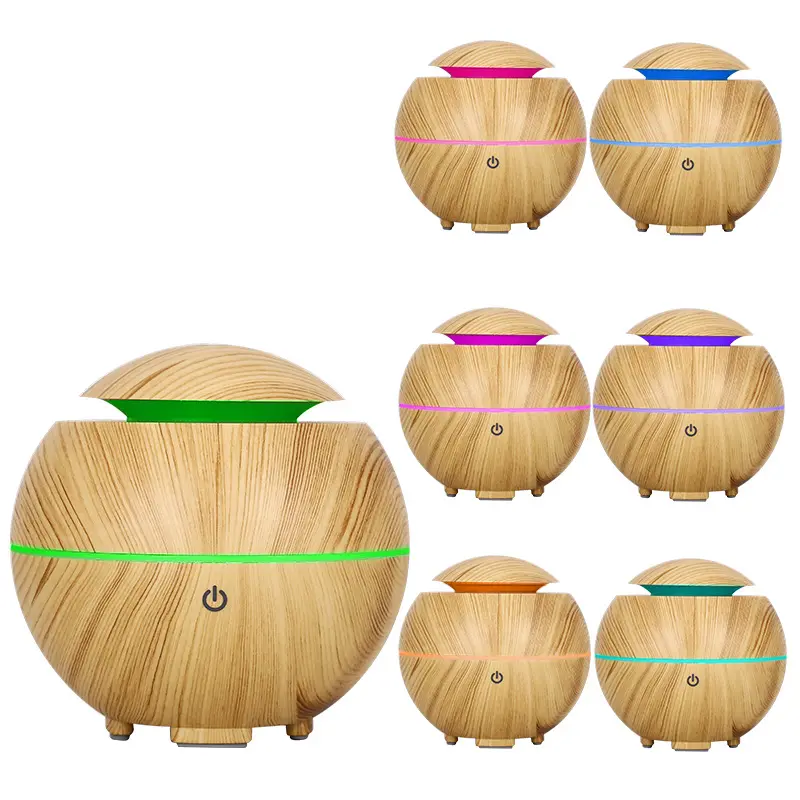 Wood Grain Humidifier Aroma Diffuser 5V USB Desktop Mini Creative Perfume Disinfection 160ml