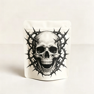 custom logo 3.5g Polyester Film Stand Up Pouch Resealable Zipper Storage Packaging <b>Bag</b> - Product Image 3