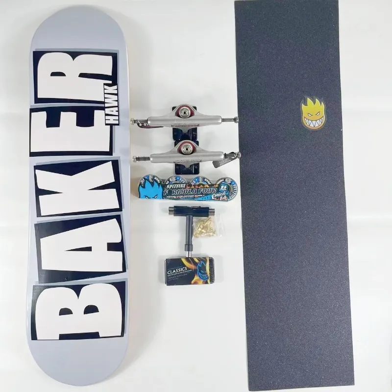 Baker Board Skate profissional completo 7-ply Canada Maple Skate More Color 7.75/8.0/8.25/8.5 polegadas foguete duplo