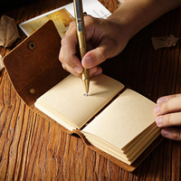 Carnet portable Shuangluo en cuir de veau et papier kraft, design NAG37, journal intime, livre de poche rétro pour graffitis, cadeau, 160 feuilles