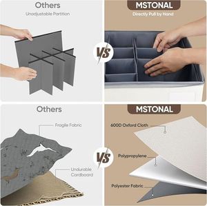 Shoe Organizer for Closet Shoe Storage Containers with Adjustable Dividers Space Saving Shoe <b>Box</b> Organizers Bins with Clear Lids - Product Image 5