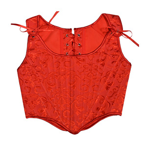 Corset élégant à lacets floraux pour femmes soutien-gorge enveloppant à bandage push-up avec nœud d'épaule contrôle ferme conception respirante - Product Image 3