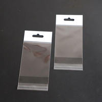 Sacs en plastique transparents personnalisés en gros avec fermeture éclair et trou de suspension pour emballage de bijoux, montres, lunettes et bagues