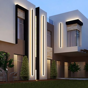 Jylighting ngoài trời IP65 và phòng trong nhà dải màu đen dẫn đèn tường ánh sáng không thấm nước nhôm Acrylic vườn đèn tường đèn - Product Image 1