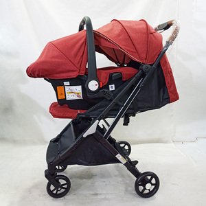 Fábrica al por mayor 3-en-1 cochecito de bebé seguro EVA rueda <span class=keywords><strong>medio</strong></span> dosel asiento <span class=keywords><strong>cuatro</strong></span> ruedas amortiguador marco de plástico cinturón seguro - Product Image 1