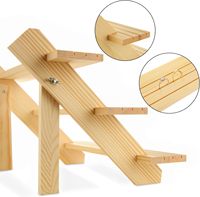 Lot de 2 présentoirs à 3 niveaux en bois, détachables, de forme triangulaire, 10,23x15,55x10,23 pouces, pour boucles d'oreilles et cupcakes