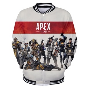 Fournisseur de la Chine Vente en gros Sweat à capuche personnalisé <span class=keywords><strong>Apex</strong></span> Legends Impression 3D Sweat-shirt polaire Veste de baseball pour hommes - Product Image 3