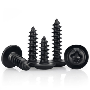 Vis autotaraudeuses ROCCPS M1.2 M4 M5 à tête Phillips avec rondelle, en acier au carbone, traitement d'oxydation noire, pour l'industrie de la construction - Product Image 3