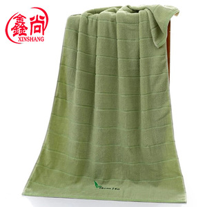 Toalla de baño Xinshang de té verde, 70x140cm, a rayas, de algodón absorbente, toalla grande para uso doméstico o como regalo. - Product Image 3