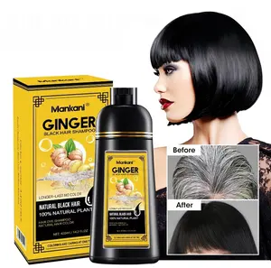 Seidige dauerhafte graue Haar behandlung organische Flüssigkeit einfach direkt Ingwer Instant Magic Black Dye Haar Shampoo